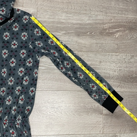 Kensie One Piece Microfleece Hooded Onesie Lounge Pajamas M - Picture 9 of 16